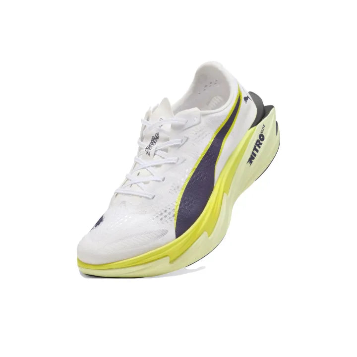 Pu_ma Deviate Nitro Elite 4 White Yellow Running Shoes