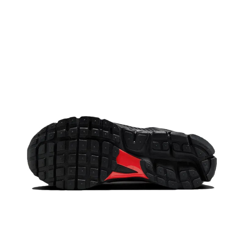 Ni_ke Zoom Vomero 5 Slip-Resistant and Abrasion-Resistant Low-Top Casual Running Shoes for Men and Women, Black and Red