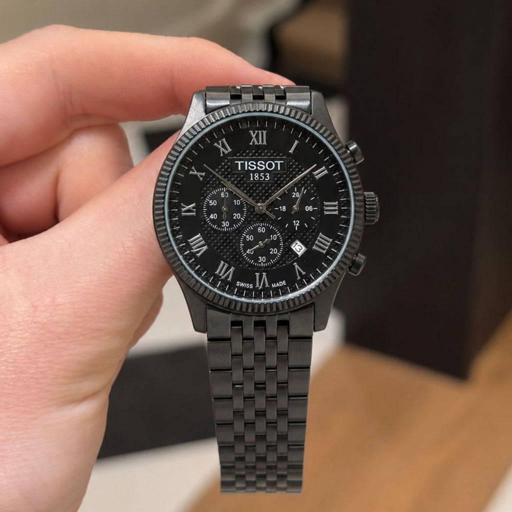 Tis_sot 1853 Men's Chronograph Black Dial Full Black Stainless Steel Watch