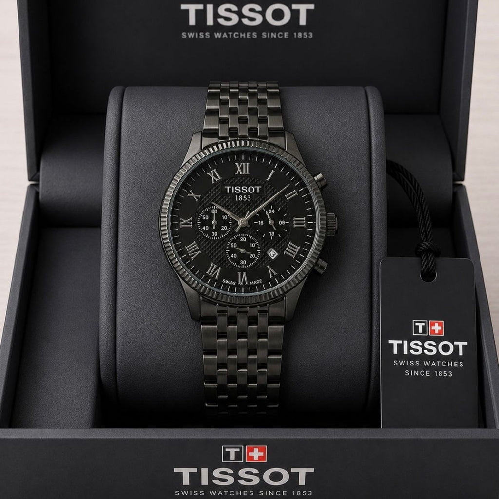 Tis_sot 1853 Men's Chronograph Black Dial Full Black Stainless Steel Watch