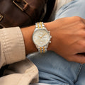 BO_SS Men's Silver Dial Two-Tone Stainless Steel Chronograph Watch