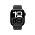 Ap_ple Watch Series 10 GPS 42 mm Jet Black Aluminium Case with Black Sport Band - S/M