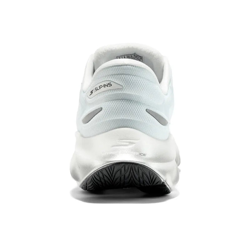 Ske_chers SKX Aero Burst Running Shoes (White/Silver) for Men