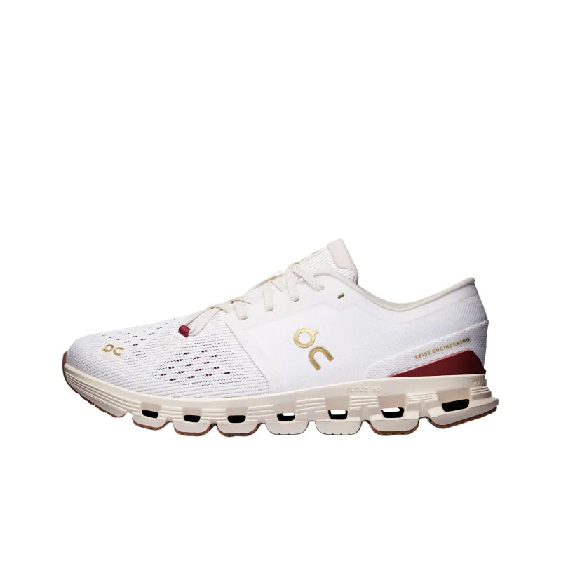 O_n Cloud X4 Supportive Low-Top Casual Running Shoes for Men Ivory White