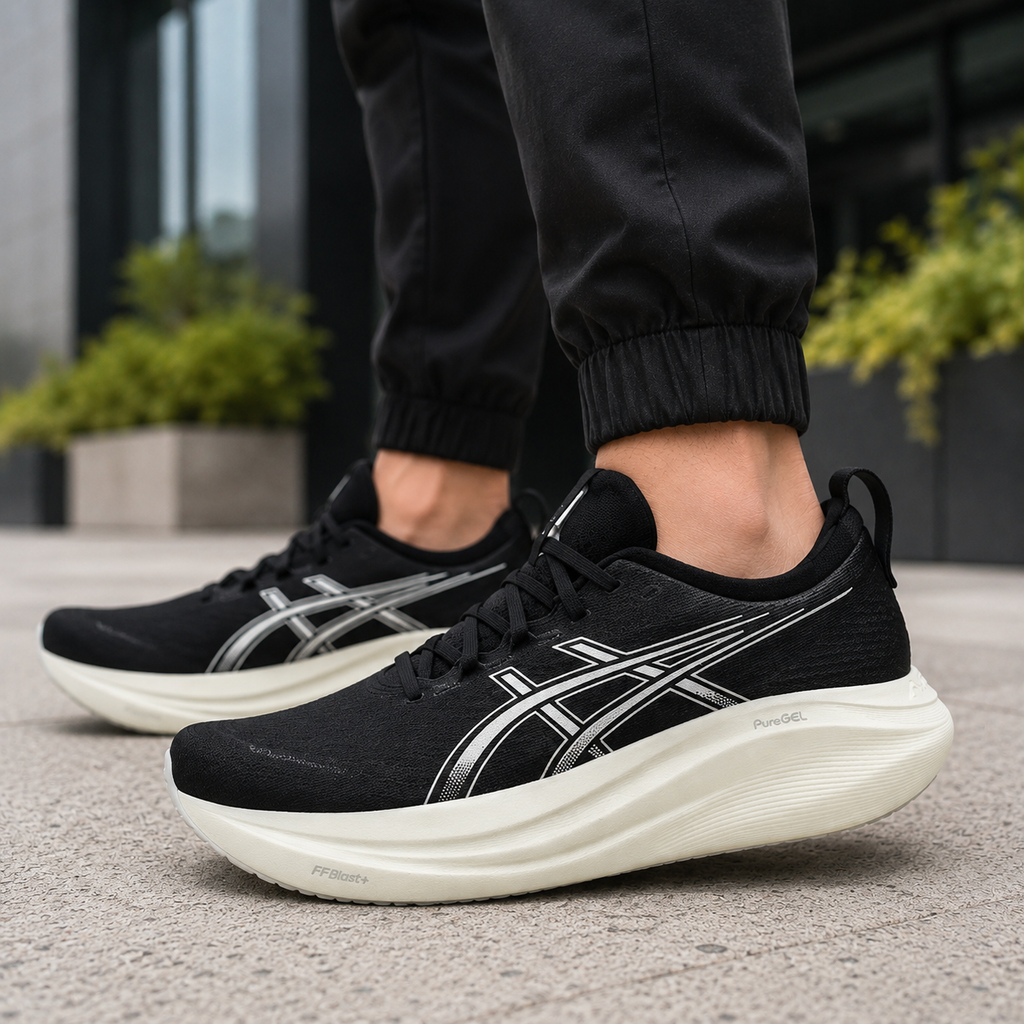 As_ics Gel Nimbus 27 Black Lake Grey