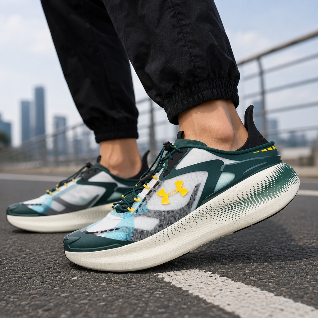 Under @rmour Ecco White Green