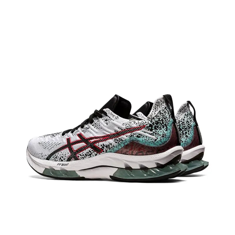 ASICS Gel Kinsei Blast Low-Top Casual Running Shoes for Men in White and Red