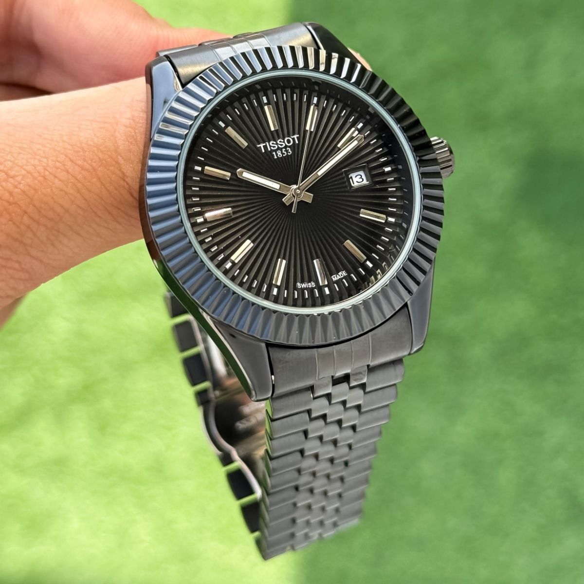 Tis_sot 1853 Men's Classic Black Dial Full Black Stainless Steel Watch