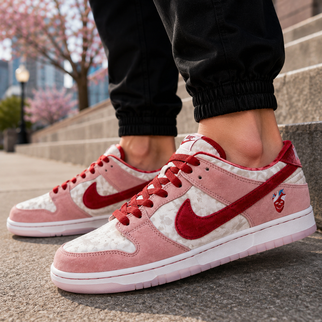 Ni_ke x Strangelove SB Dunk Low Pink