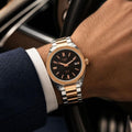 Tis_sot Men's Automatic Black Dial Two-Tone Stainless Steel Watch