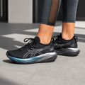 Asi_cs Gel Nimbus 25 Reflective Rubber Low-Top Casual Running Shoes men's Black Blue