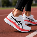 As_ics Magic Speed 3.0 Low-Top Running Shoes men's White Black Pink