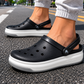 Cr_ocs Crocband Full Force EVA Anti-Slip + Abrasion-Resistant Sports Sandals for Men and Women, Black and White