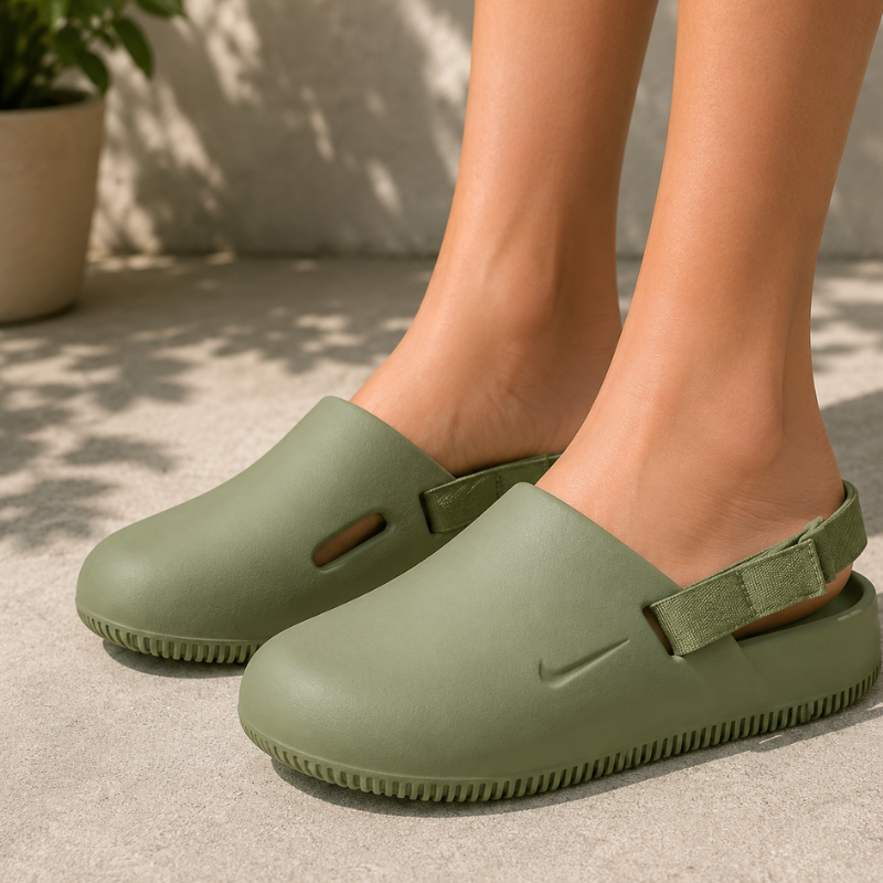 Ni_ke Calm Mule Oil Green
