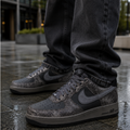 N_ike Air Force 1 Low Snakeskin Off Noir Light Carbon