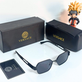 Vers@ce Style Luxury Black Rimless Sunglasses for Men & Women | Premium UV400 Shades
