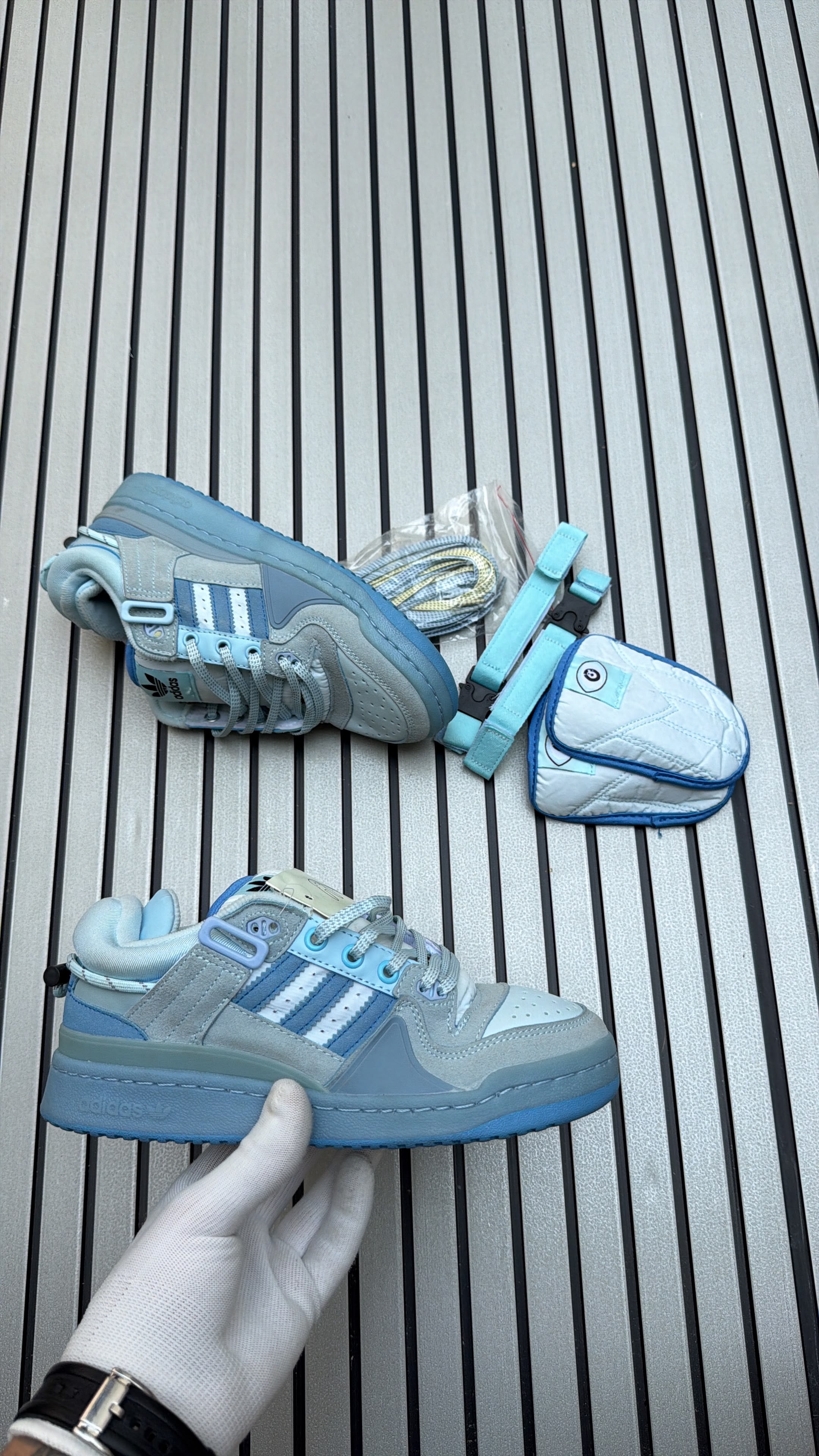 Adi_das x Bad Bunny Sky Blue Sneakers – Premium Lifestyle Shoes for Girls