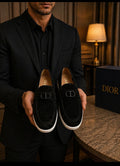 Di_or Granville Loafer in Black Suede