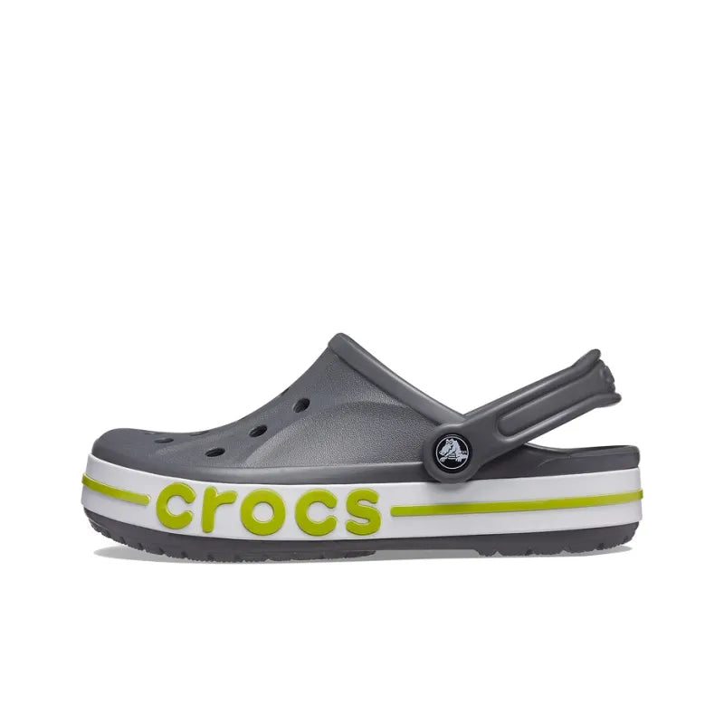 Cr_ocs Bayaband Clogs Slate Grey Lime Punch