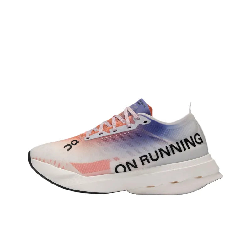 O_n Cloud_boom Strike Comfortable, Breathable Low-Top Marathon Long-Distance Running Shoes for Men, White, Orange