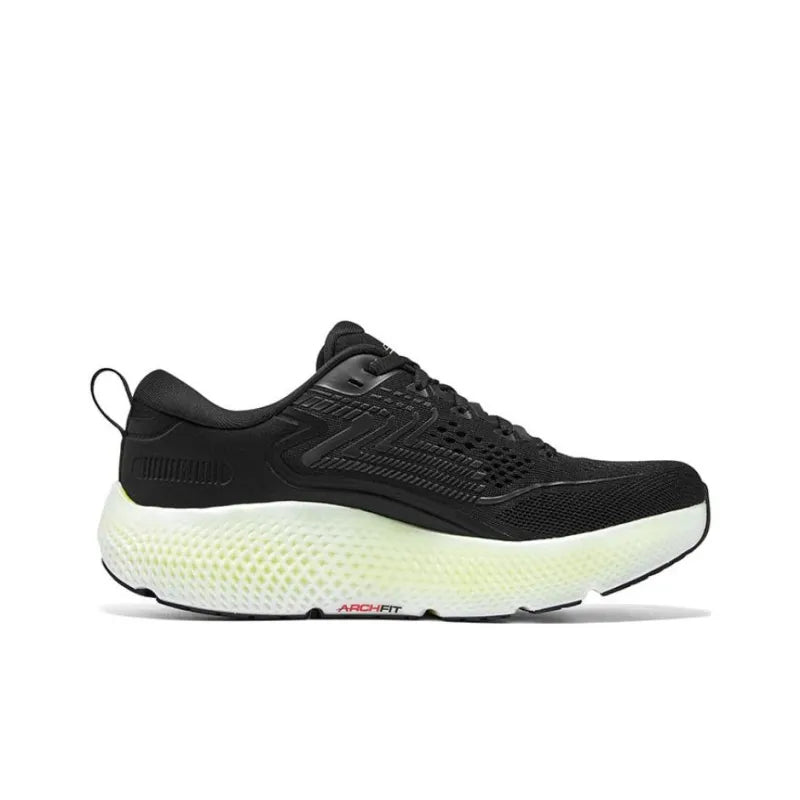 Skec_hers Go Run Max Road 6 Cushioned Low-Top Casual Running Shoe Men's Black