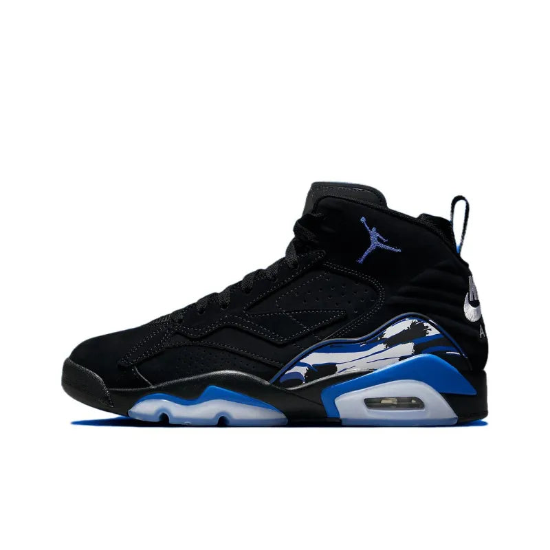 Jor_dan MVP 678 Breathable Mid-Top Vintage Basketball Shoes for Men, Black